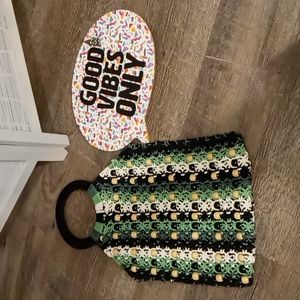 Topshop Macramé Beaded Bag - NWT